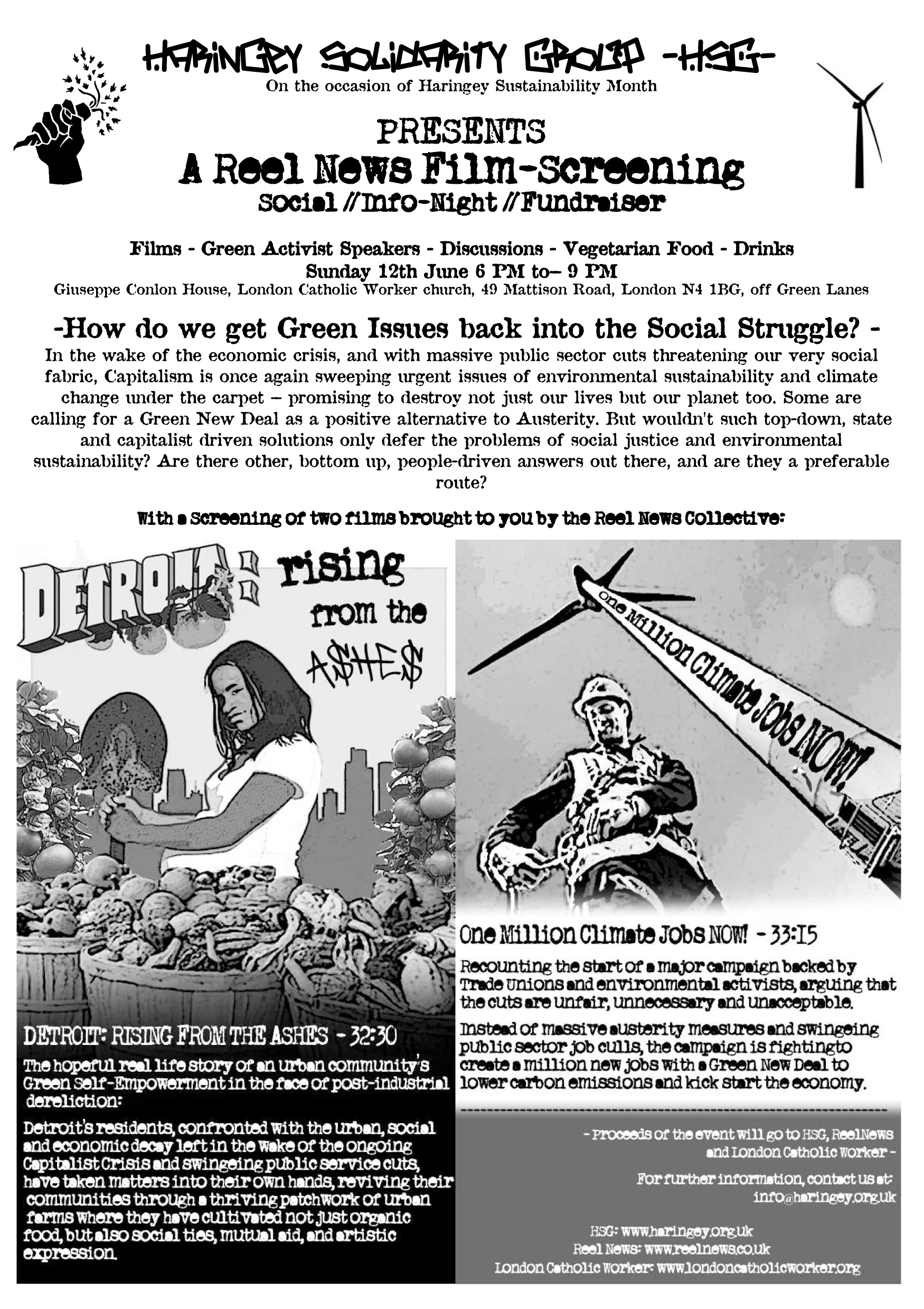 Reel News film night flyer