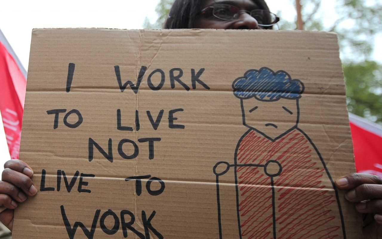 Image: I work to live not live to work